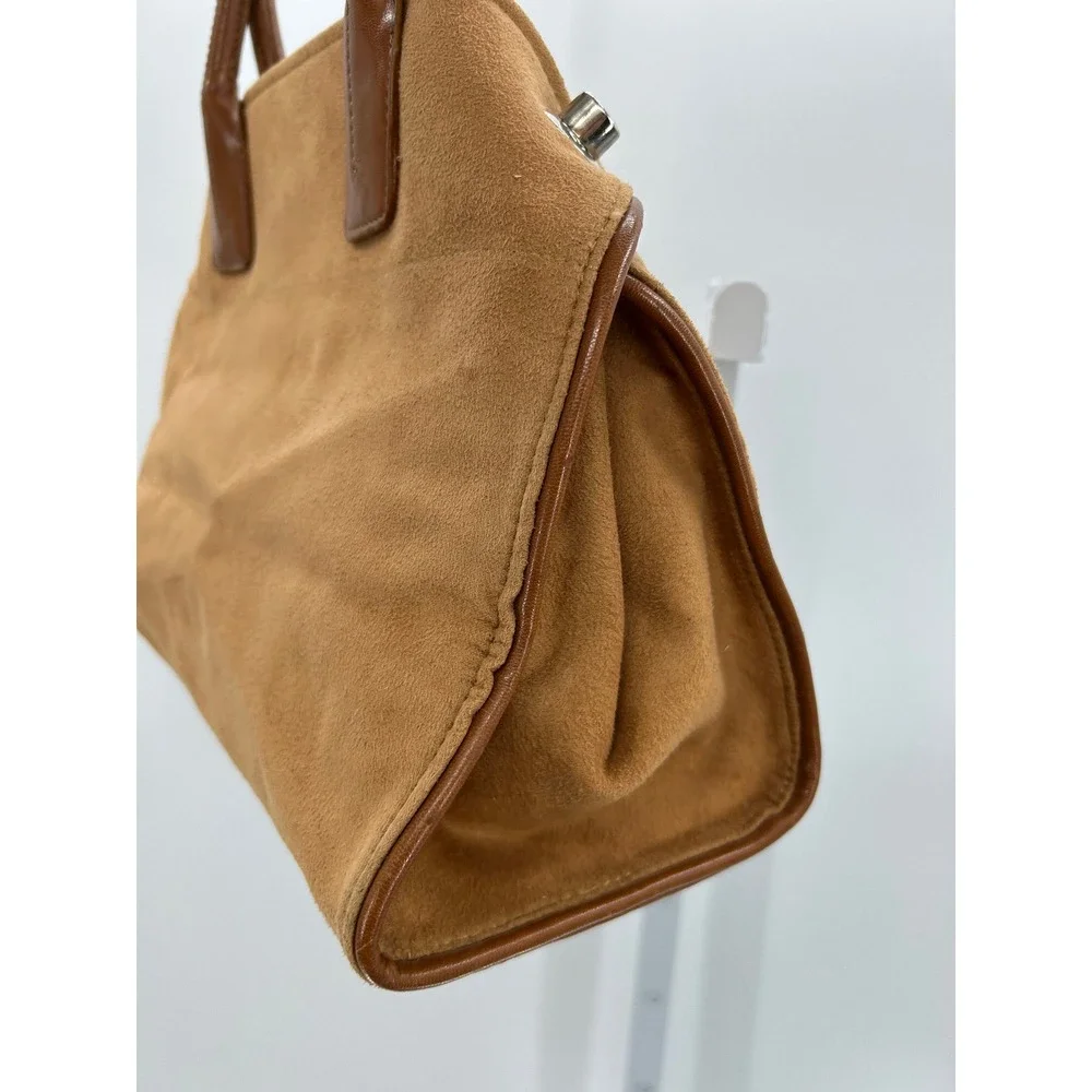 Tod's Brown Suede Leather Handbag Satchel Made in‎ Italy